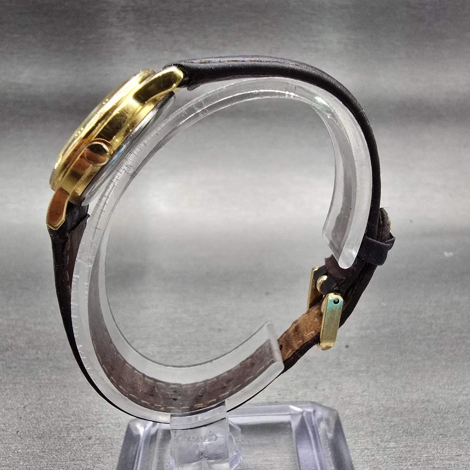 Citizen Watch Women 24mm Black Dial Gold Tone Date Round 6010-K06878 New Battery6