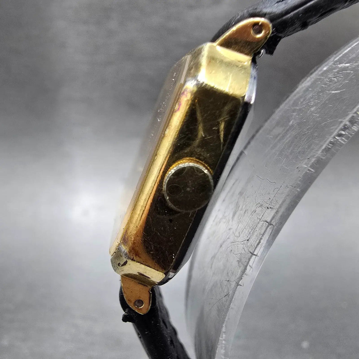 Seiko Tank Watch Women 22mm Champagne Dial Gold Plated 16-6030 New Battery VTG2