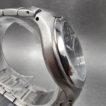 Citizen Eco-Drive Watch Men 36mm Black Dial Titanium Daydate E100-K18434 Runs3