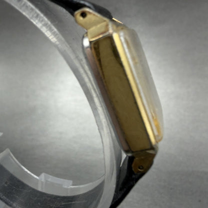 Seiko Tank Watch Women 18mm White Dial Gold Tone Manual Wind 1100-5409 PARTS4