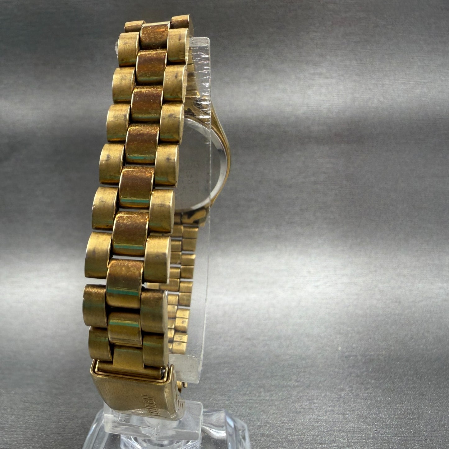 Citizen CQ Watch Women 24mm Champagne Dial Gold Tone Daydate 6000-K04051 NewBatt7