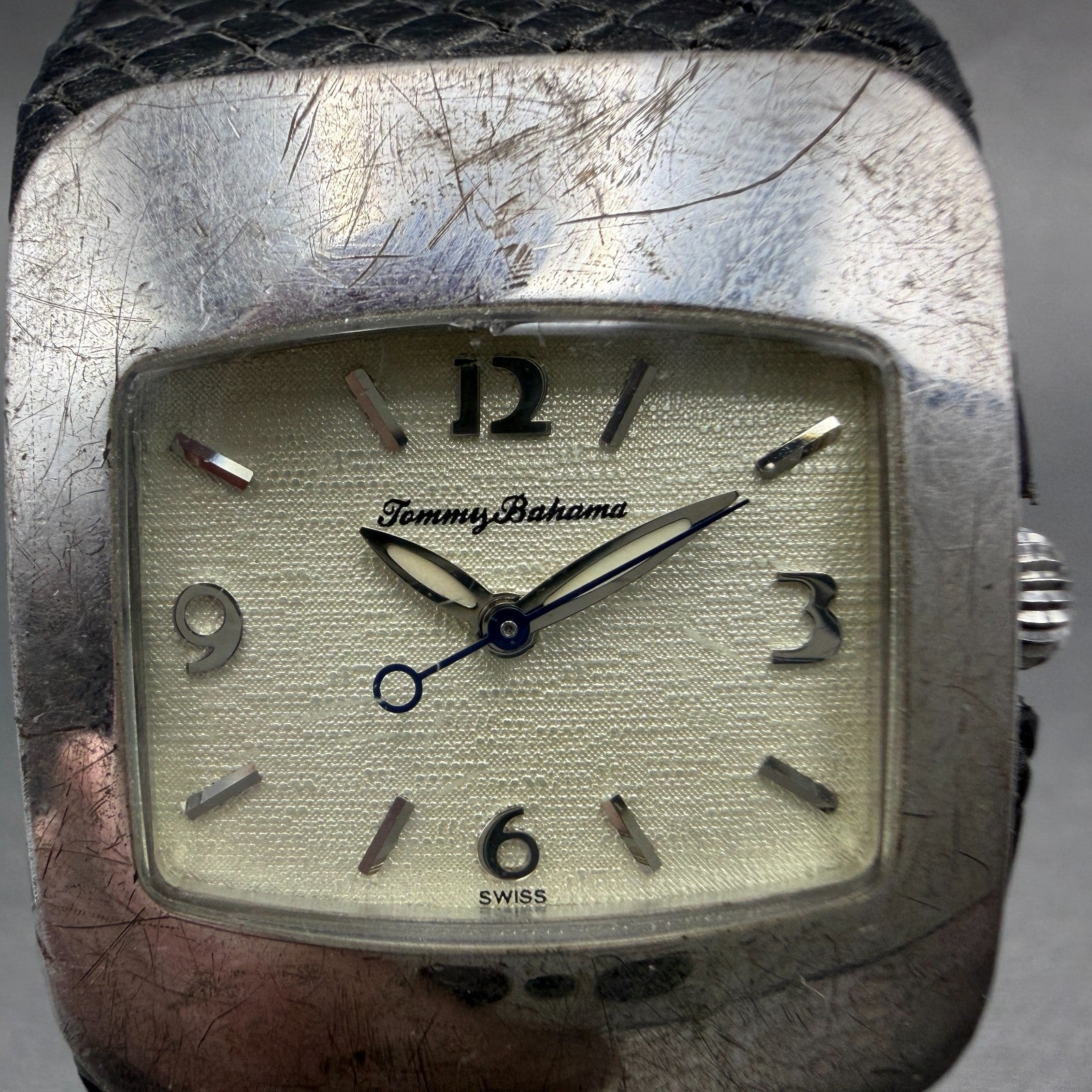 Tommy Bahama Watch Women 29mm Champagne Dial Silver Tone TB2041 New Battery1