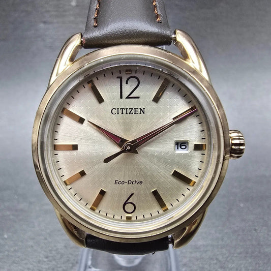 Citizen Eco-Drive Watch Women 36mm Champagne Dial Gold Tone J810-S108667 Runs0