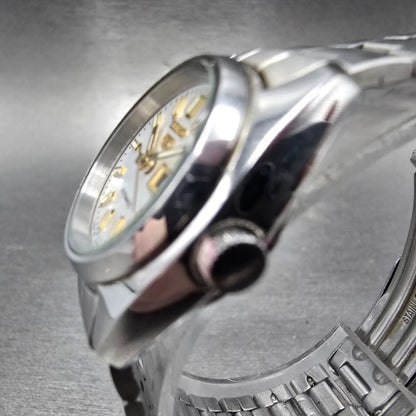 Seiko 5 Automatic Watch Women 25mm Silver Dial Silver Round 4206-0332 Works2