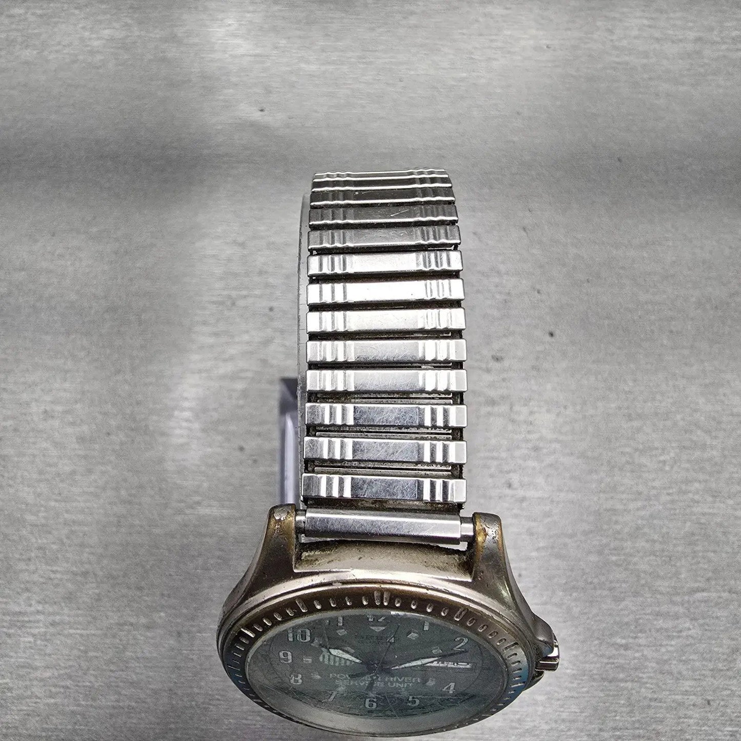 Seiko Watch Men 38mm Green Dial Gray Tone Daydate Round 7N43-8B09 New Battery4