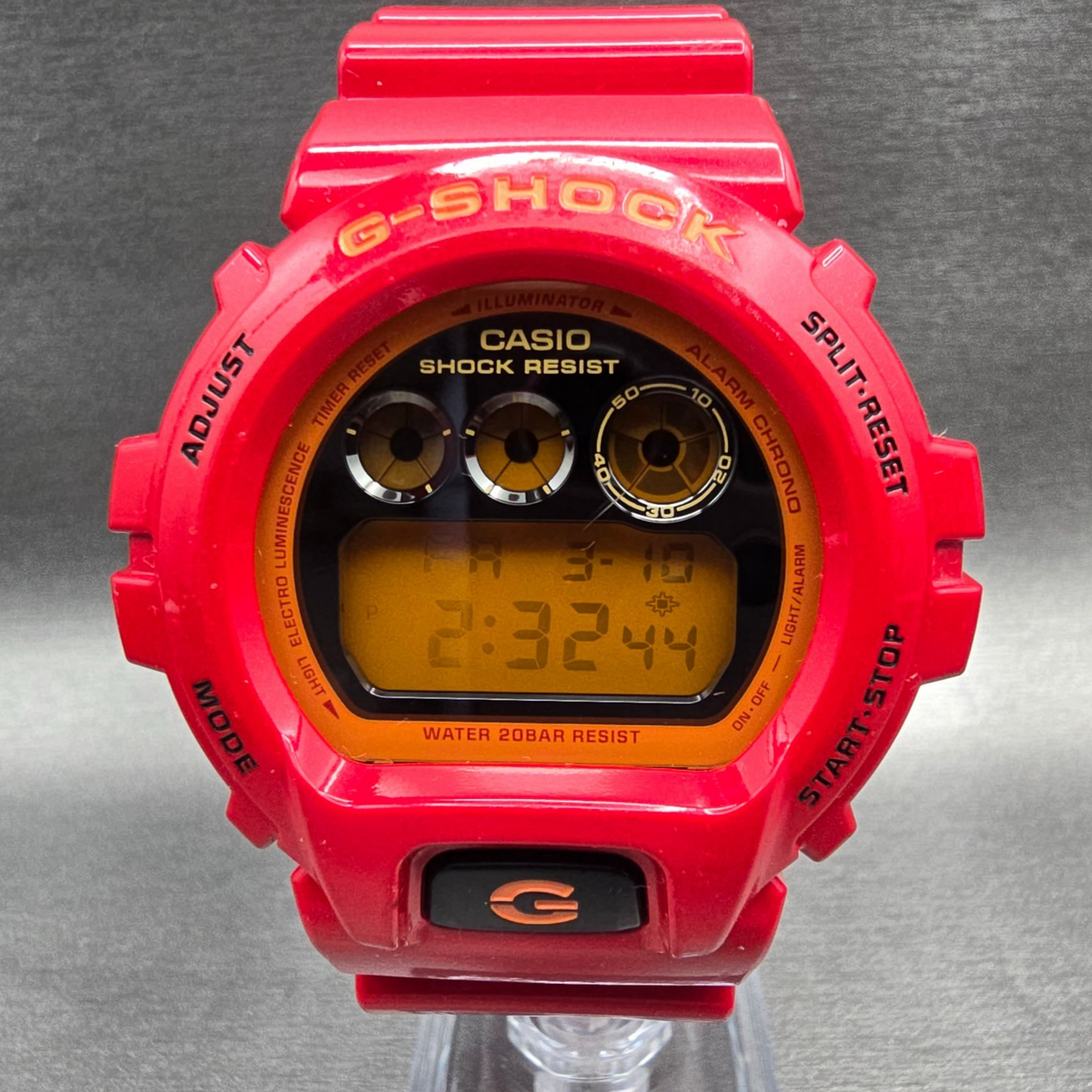 Casio G-Shock DW-6900CB Watch Men 50mm Orange Red Chrono Alarm New Battery JP0
