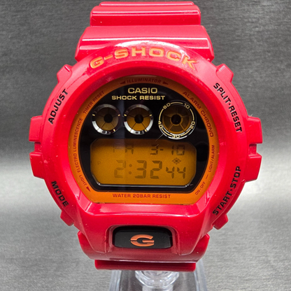 Casio G-Shock DW-6900CB Watch Men 50mm Orange Red Chrono Alarm New Battery JP0
