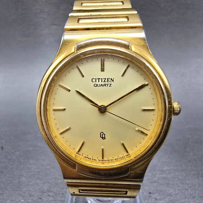 Citizen CQ Watch Men 32mm Champagne Dial Gold Tone Round 6030-S60163 PARTS0
