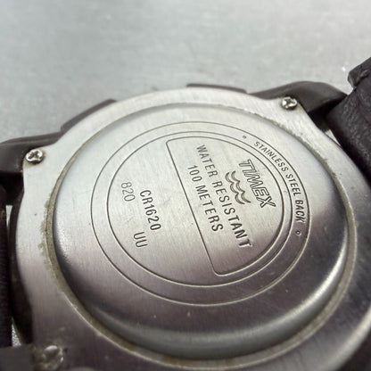 Timex Expedition Digital Compass Watch Men 43mm LCD Brown Daydate New Battery9