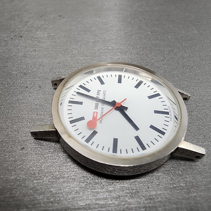 Mondaine Ecoquartz Watch Women 33mm White Dial Silver Tone Round PARTS4