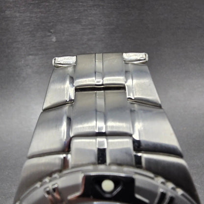 Callaway Dive Watch Men 41mm Silver Dial Silver Tone Date Round New Battery4