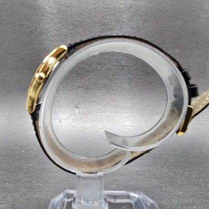 Raymond Weil Watch Women 24mm White Dial Gold Plated Date Round 5369 New Batt6
