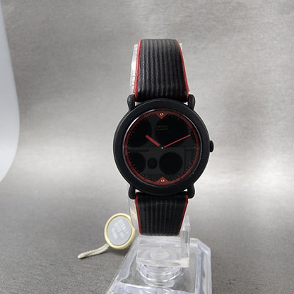 Seiko Watch Women 24mm Black Dial Black Tone Round 2c200409 New Battery5