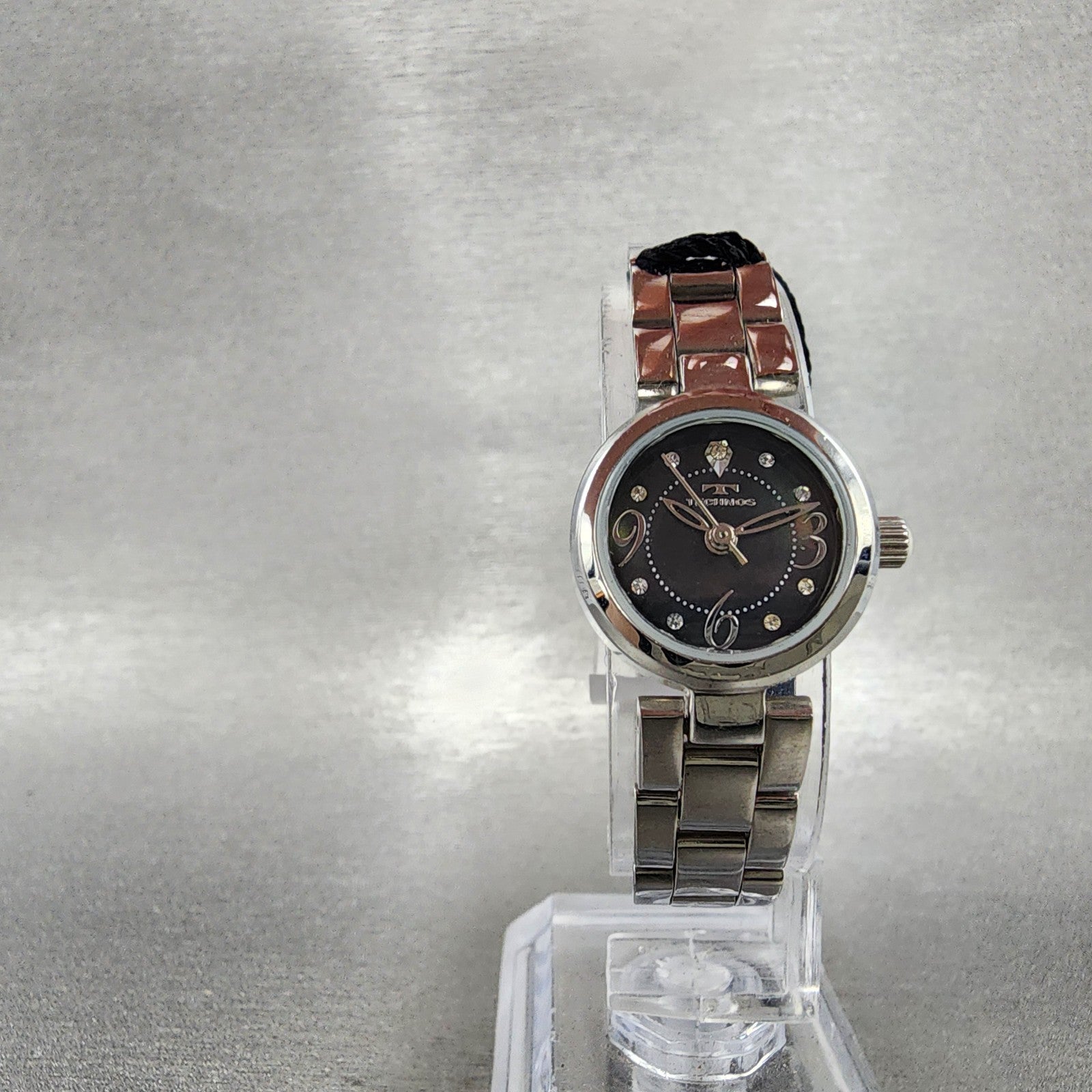 Technos Watch Women 19mm MOP Dial Silver Tone Round T1801 Bracelet New Battery5