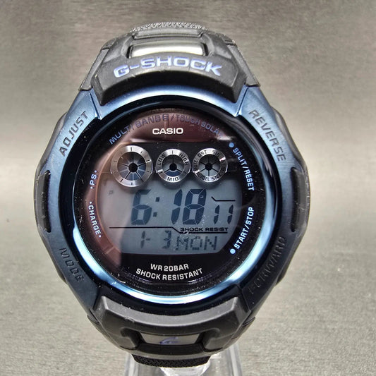 Casio G-Shock GW-M500F Watch Men 47mm Blue Black Alarm Chronograph Works Solar780
