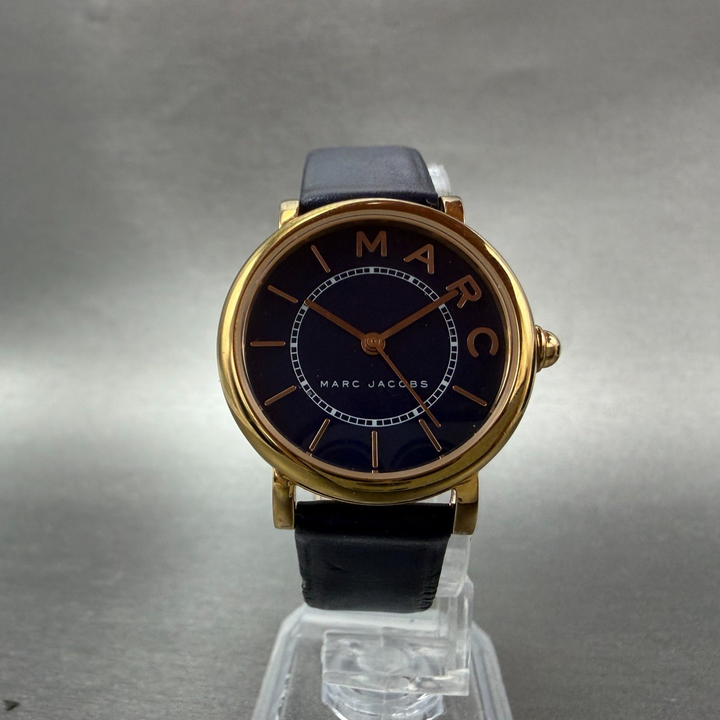Marc Jacobs Roxy Watch Women 29mm Blue Dial Rose Gold Tone MJ1539 New Battery5