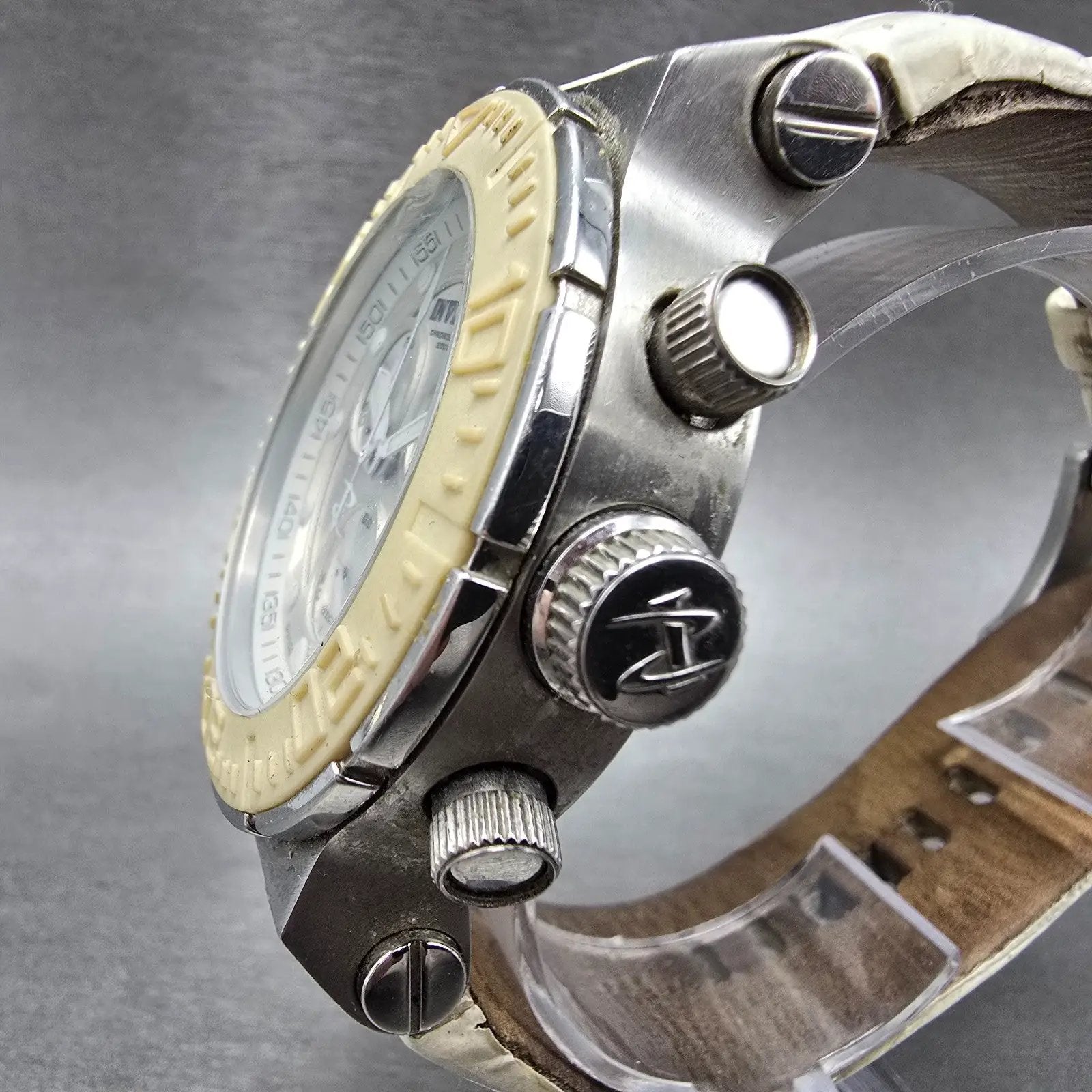 Invicta Reserve Chronograph Dive Watch Men 46mm Silver Dial Steel 10928 New Batt2