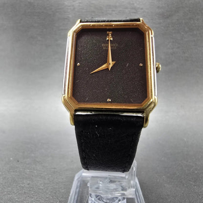 Seiko Tank Watch Men 26mm Black Dial Two Tone Rectangle 5P30-5A79 PARTS Vintage6