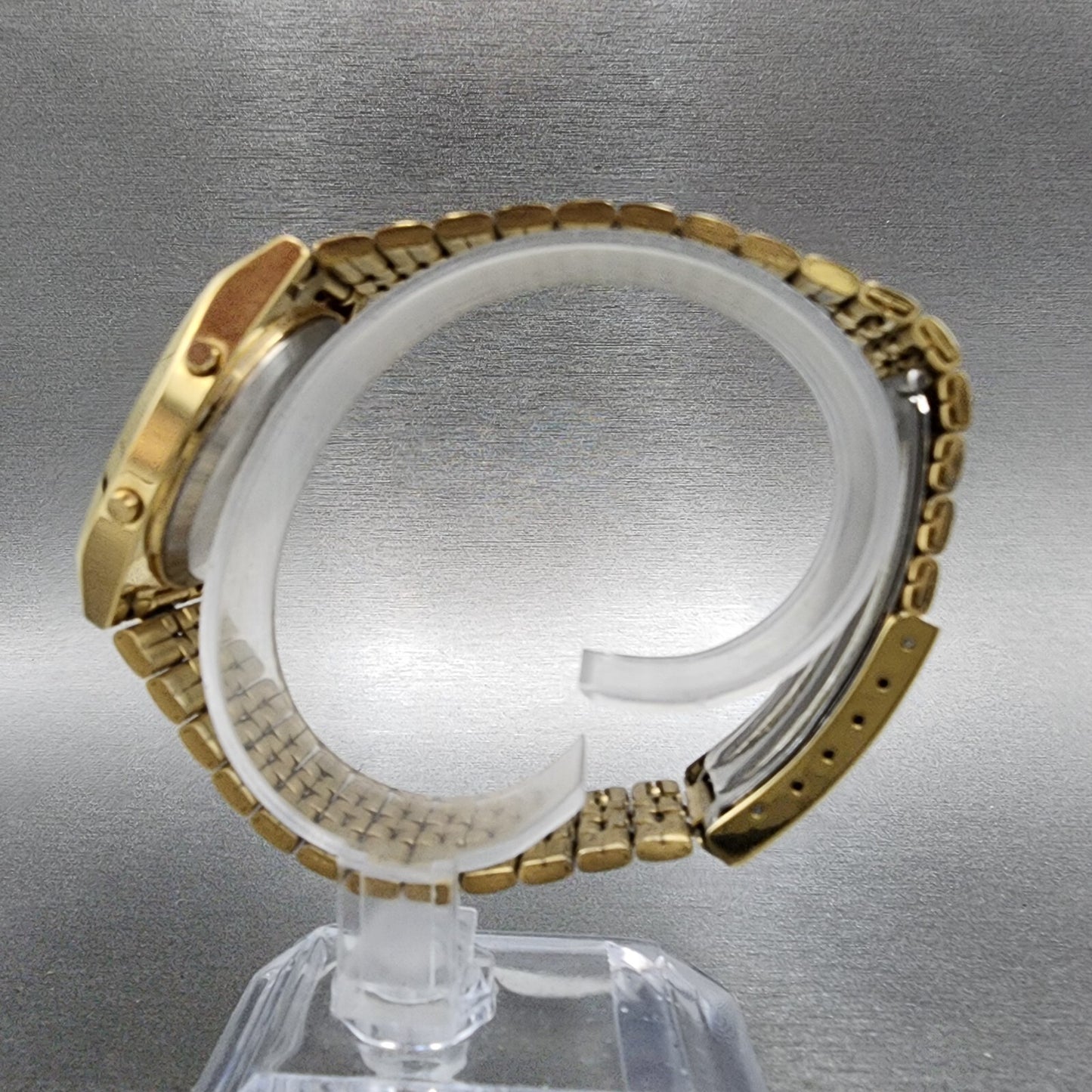 Seiko Digital Watch Men 33mm LCD Stainless Steel Alarm Chrono A9045199 New Batt6