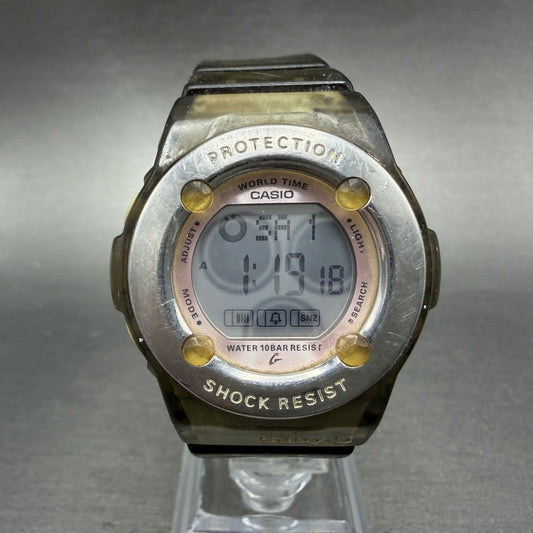 Casio Baby-G Watch Women 37mm Digital Clear Alarm Chrono BG-1302 New Battery0