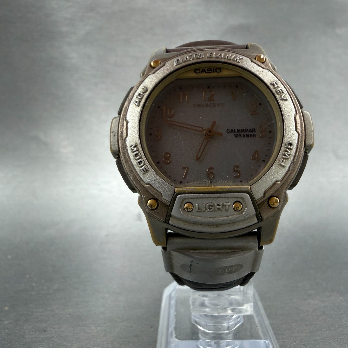 Casio Twincept ABX-64 Watch Men 44mm Gray Analog Digital Alarm Chronograph PARTS6