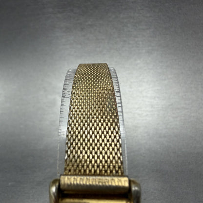 Seiko Tank Watch Women 18mm Champagne Dial Gold Tone 1400-5030 New Battery4