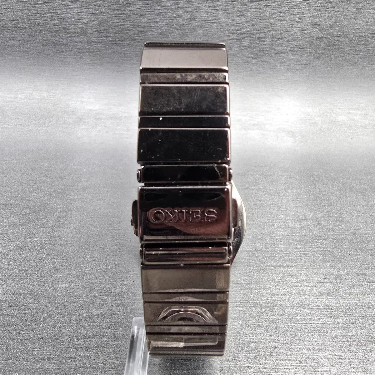Seiko Watch Men 36mm Brown Dial Brown Tone Date Gemmed Round 7N82-0HS0 New Batt7