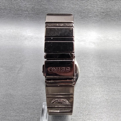 Seiko Watch Men 36mm Brown Dial Brown Tone Date Gemmed Round 7N82-0HS0 New Batt7