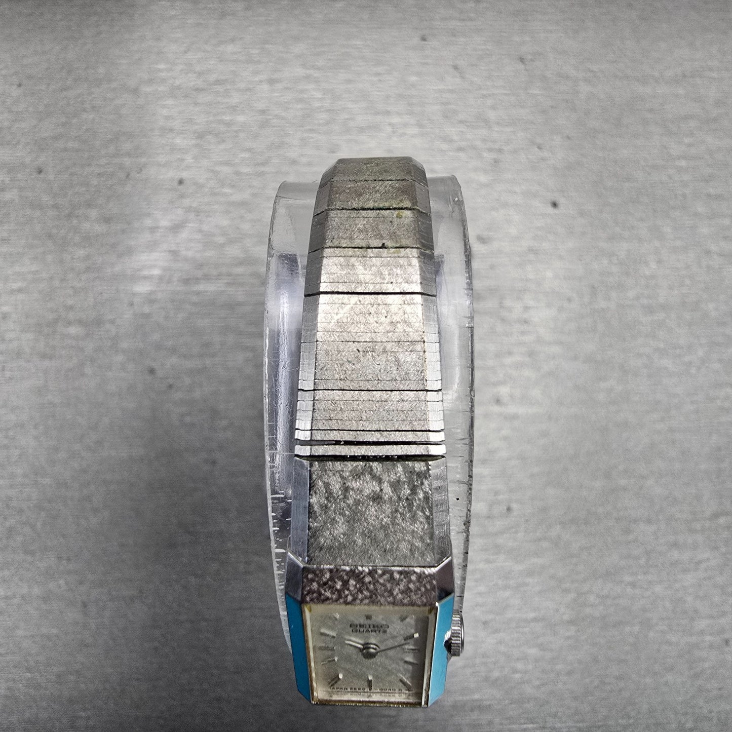 Seiko Watch Women 12mm Silver Dial Silver Tone Rectangle 2E20-5029 New Battery4