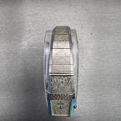 Seiko Watch Women 12mm Silver Dial Silver Tone Rectangle 2E20-5029 New Battery4