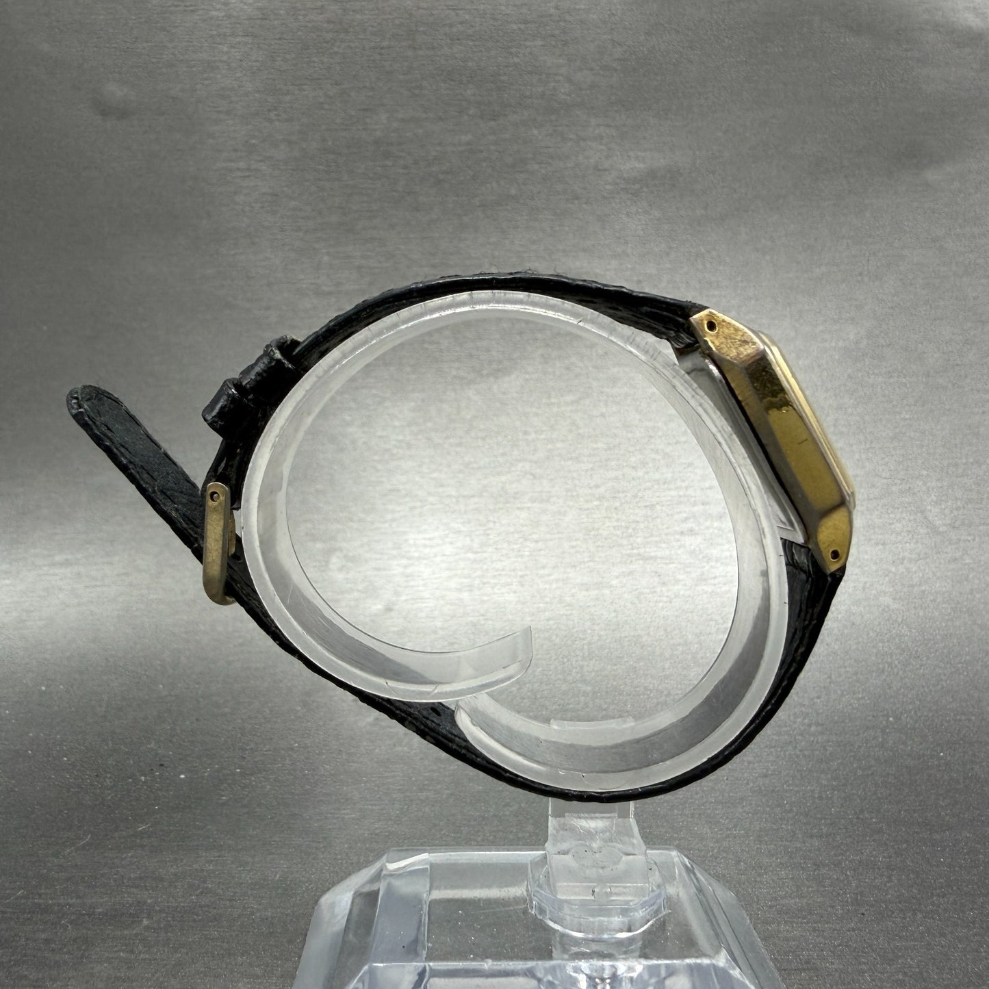 Citizen Q&Q tank Watch Women 21mm Gray Dial Gold Tone Rectangle New Battery8