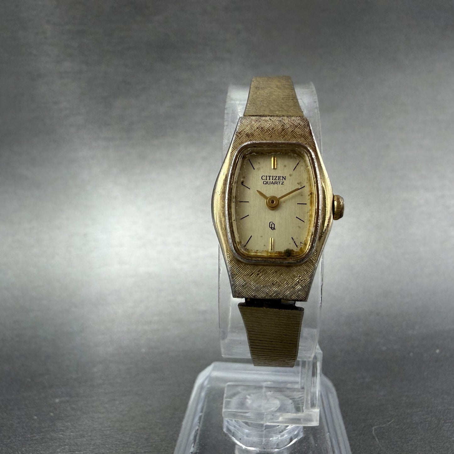 Citizen CQ Watch Women 17mm Champagne Dial Gold Tone 3220-S16881 New Battery5