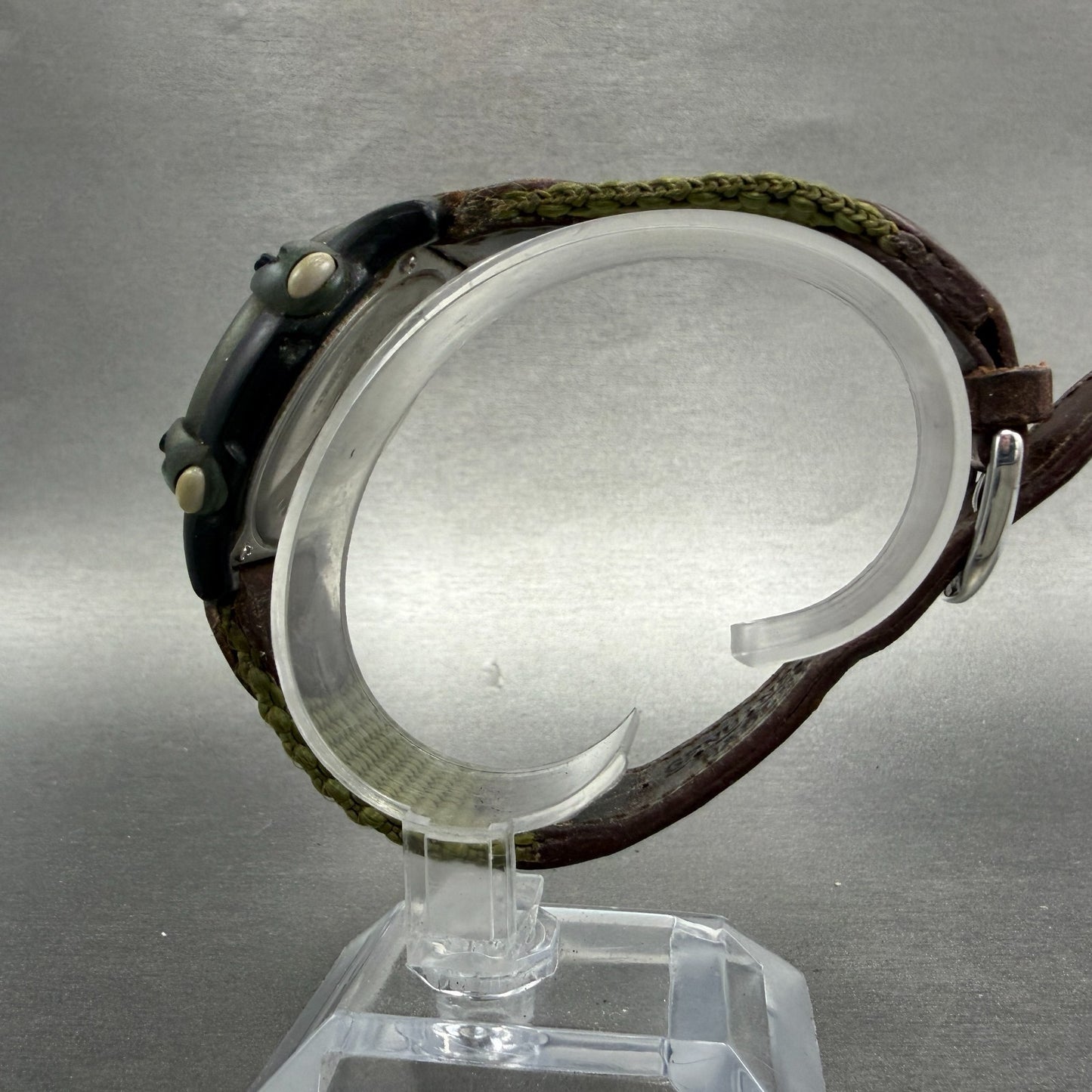 Timex Expedition Watch Men 39mm Digital Green Black Alarm Chrono New Battery6