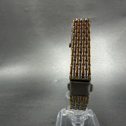 Seiko Venus Tank Watch Women 15mm Silver Dial Gold Tone 5514 Manual Runs Vintage7