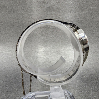 VTG Citizen CQ Watch Women 17mm Silver Dial Silver Tone Oval New Battery
