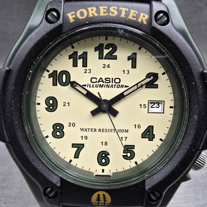 Casio Forester Watch Men 42mm Cream Dial Two Tone Date Backlight FT-500W New Bat1