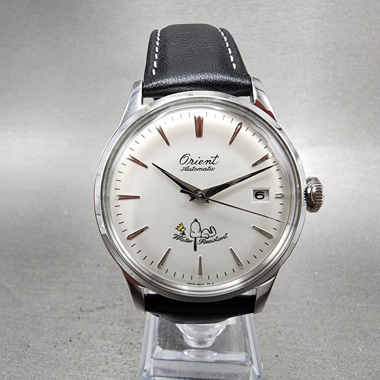 Orient Peanuts Snoopy Bambino Watch Men 38mm White Dial Steel Date Automatic2