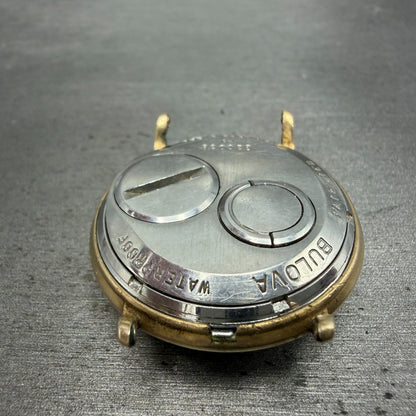 Bulova Accutron Railroad Approved Watch Men 34mm White Dial Gold Tone M9 PARTS10