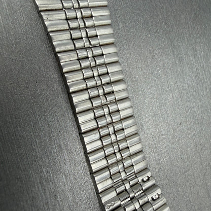 Seiko SQ Bracelet 20mm Stainless Steel Silver Tone Tri Folding Clasp VTG Japan13