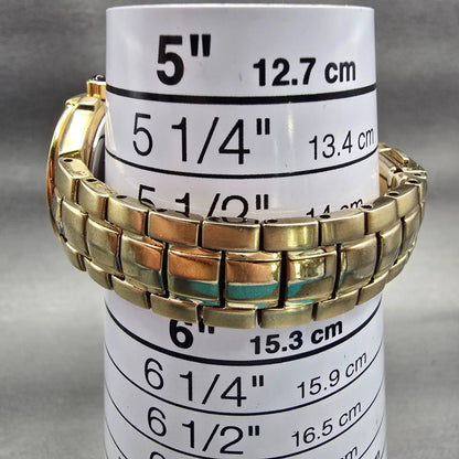 Seiko Coutura Watch Women 26mm MOP Dial Gold Tone Diamonds 7N82-0CG0 New Battery9