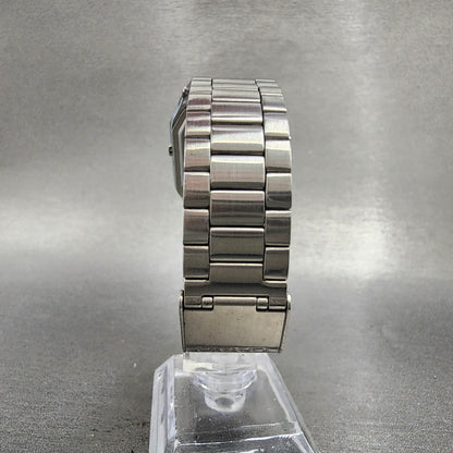 Casio AQ230 Watch Men 30mm White Dial Silver Tone Alarm Chrono New Battery7