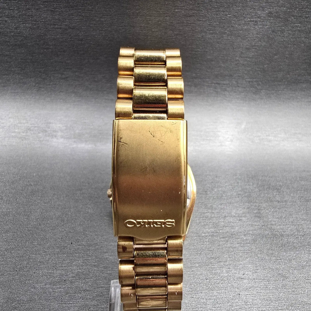 Seiko President Watch Men 35mm Gold Dial Gold Tone Daydate 5Y23-8A60 New Battery7