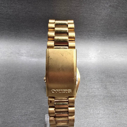 Seiko President Watch Men 35mm Gold Dial Gold Tone Daydate 5Y23-8A60 New Battery7
