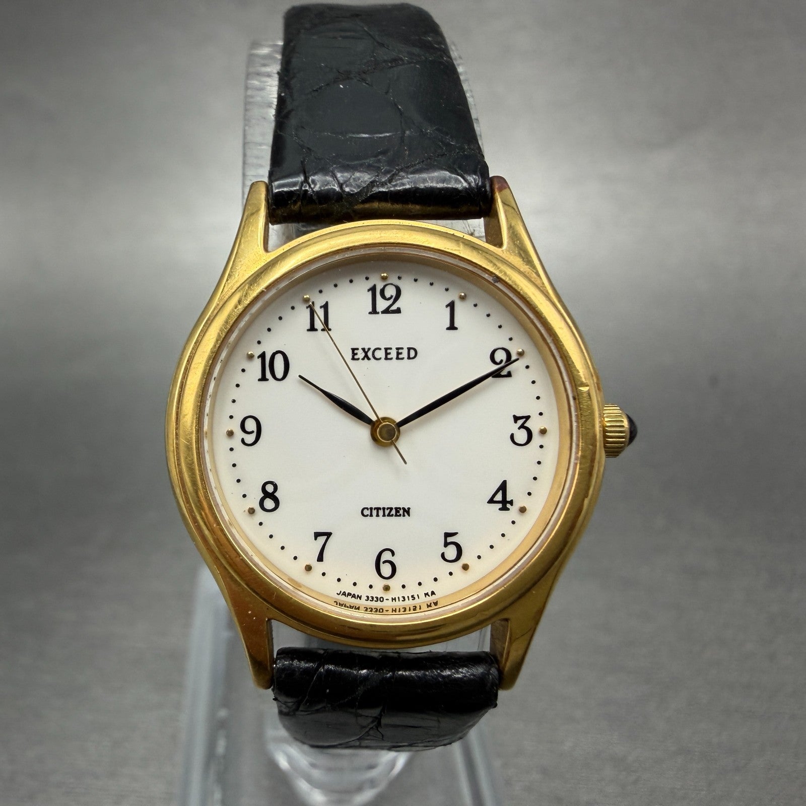 Citizen Exceed Watch Women 24mm White Dial Gold Tone Round 3330-H08410 New Batt0