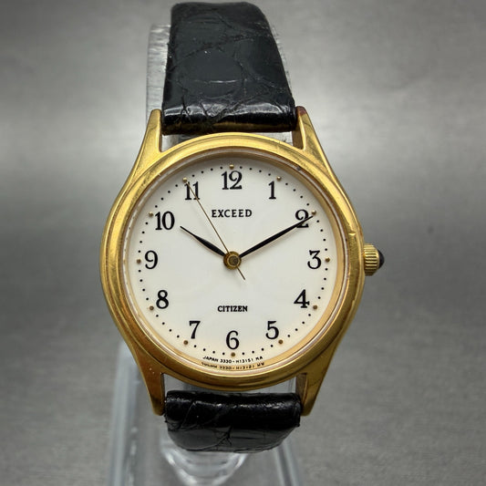 Citizen Exceed Watch Women 24mm White Dial Gold Tone Round 3330-H08410 New Batt0