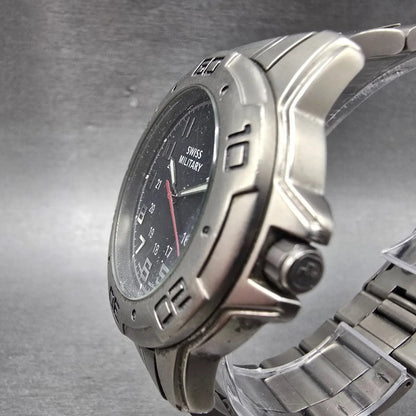Wenger Swiss Military Dive Watch Men 42mm Black Dial Titanium 59036CU NewBattery2