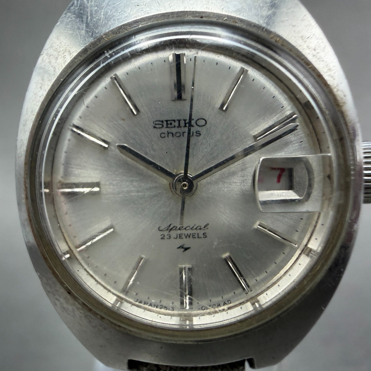Seiko Chorus Special Watch Women 23mm Silver Dial Silver Tone Date 2518-0080 Run1