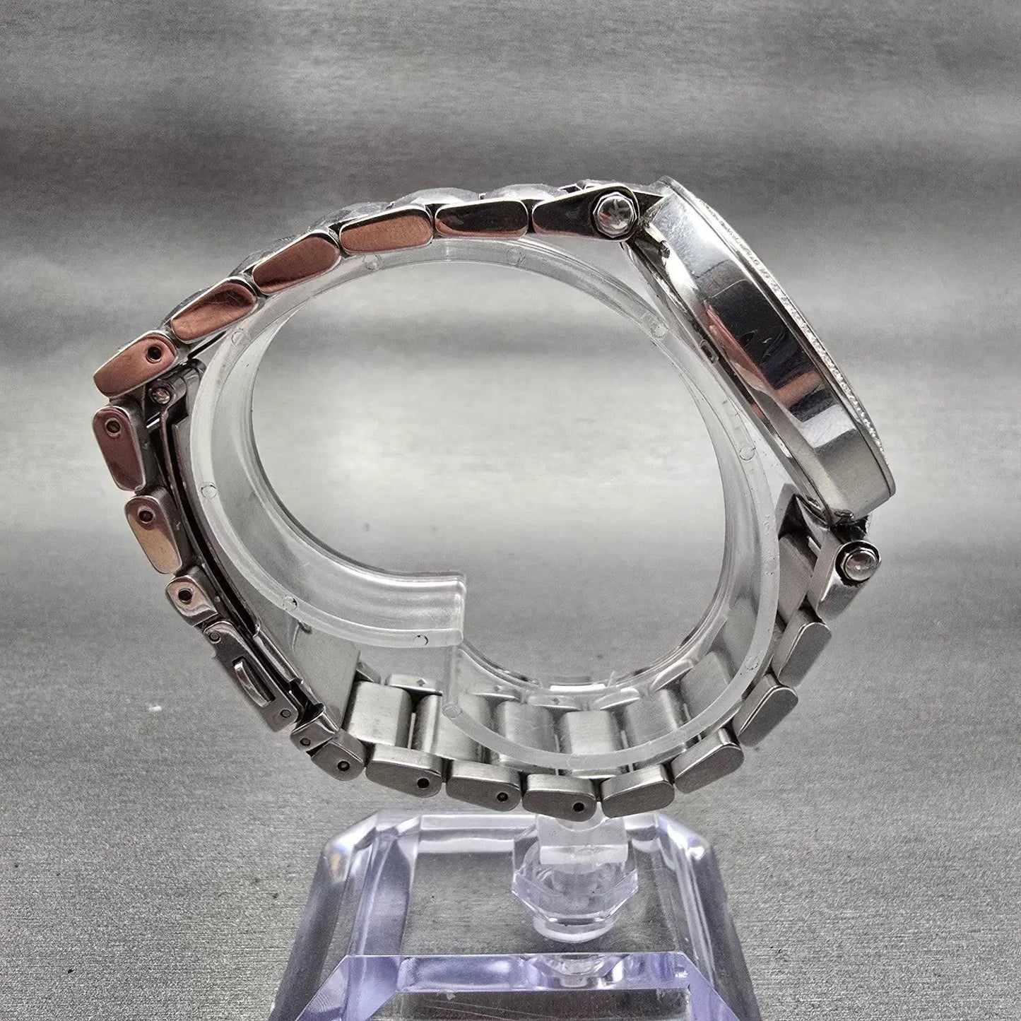 Michael Kors Parker Watch Women 39mm MOP Dial Silver Tone Gemmed MK6424 New Batt8