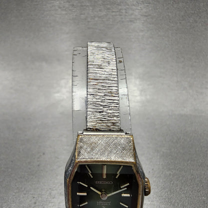 Seiko Special Watch Women 18mm Green Dial Silver Tone Manual 1140-3190 Runs