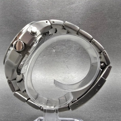 Fossil Big Tic Watch Men 44mm Red Dial Silver Tone Round BG-2151 New Battery6